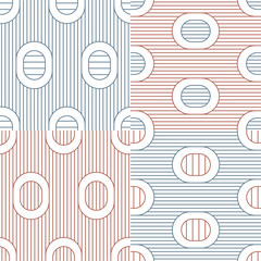 Set. Abstract stripes. Vector illustration patterns.