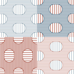 Set. Abstract stripes. Vector illustration patterns.