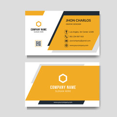 Modern orange business card background