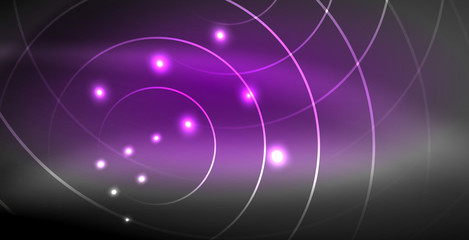 Glowing shiny neon colors with abstract lines, modern background