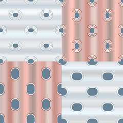 Set. Abstract stripes. Vector illustration patterns.