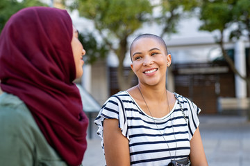 Muslim woman with friend