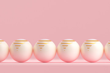 The concept art on the theme of body positiv. 3D illustration