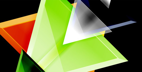 Dynamic triangle composition abstract background