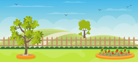 Nature landscape illustration design