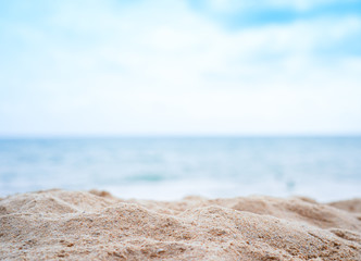 Fototapeta na wymiar beach summer background with blur background
