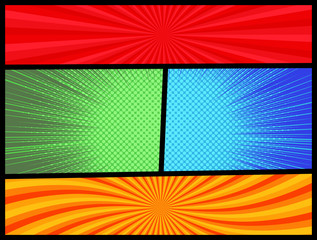 Comic book colorful composition