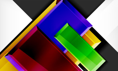 Color squares futuristic abstract background