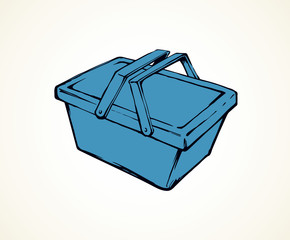 Shop basket. Vector drawing