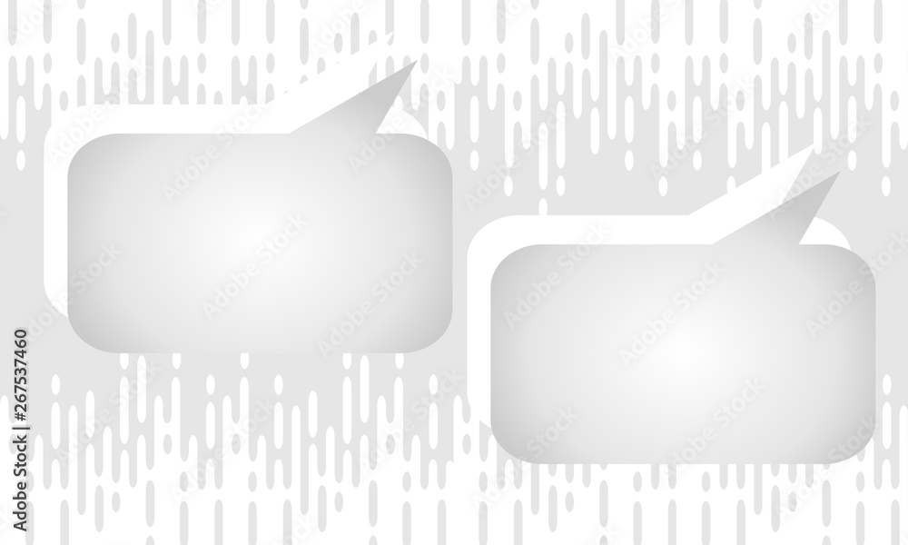 Aufkleber speech bubble on abstract grey background with halftone transition. communication bubble on rounded 