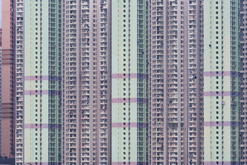 Highrise residential building in Hong Kong city