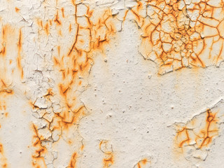 background image texture drawings rust on metal and peeling paint