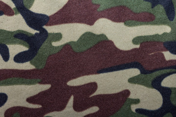 Closeup of military uniform surface.