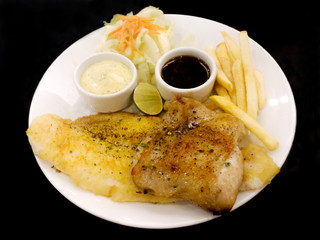 Chicken Steak and Dolly Fish