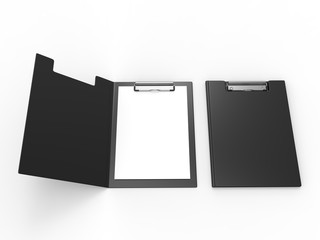 Blank Clip Folder Clipboard for Branding and Mock up. 3d render illustration.