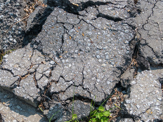background image pieces of broken asphalt with text field