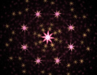 fractal radial pattern on the subject of science, technology and design