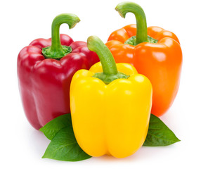 Fresh pepper on white background