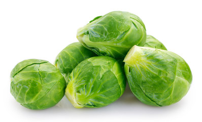 Brussels sprouts on white background - 267539096