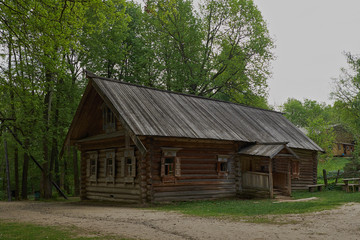 old wooden building with the architecture of village life