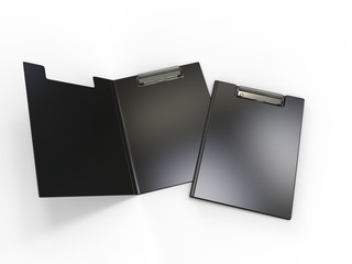 Blank Clip Folder Clipboard for Branding and Mock up. 3d render illustration.