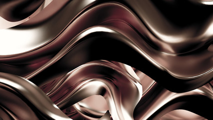 Obraz premium Luxurious silver background with satin drapery. 3d illustration, 3d rendering.