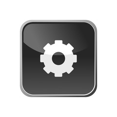 Gear icon on a square button