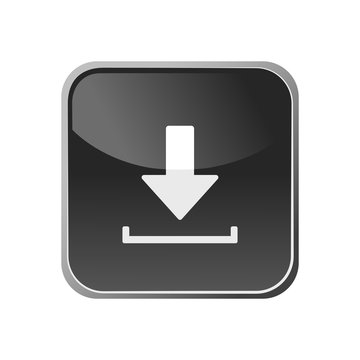 Donwload icon on a square button