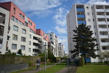 Spring Impressions from Falkenseer Chaussee in Berlin Spandau from April 11, 2017, Germany