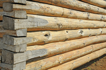wooden logs background