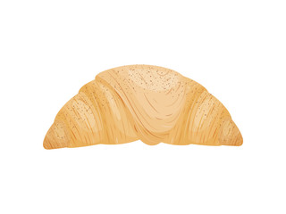 Croissant without filling. Vector illustration on white background.