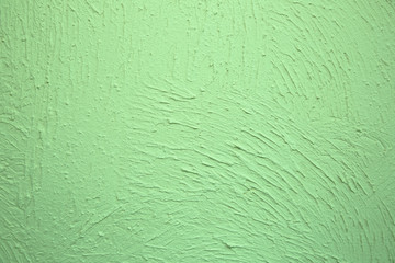 Green concrete background. Plaster texture.