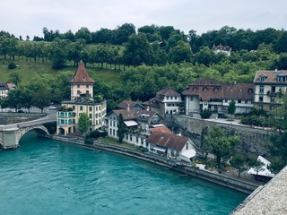 Fototapeta premium Bern Lake and Houses