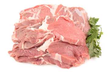 Veal on a white background