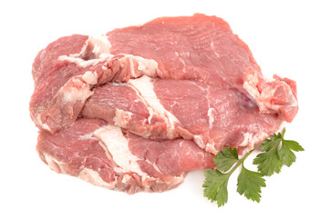 Veal on a white background