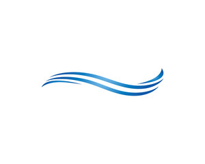 Fototapeta na wymiar Water Wave Icon Logo Template vector