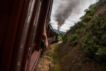 Tiradentes, SAO JOAO DEL REI, Minas Gerais, Brazil: Retro train Old May Smoke in Tiradentes ,a touristic Colonial Unesco World Heritage city in Minas Gerais.