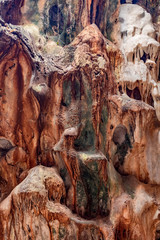 Cave rock formations stalactites and stalagmites