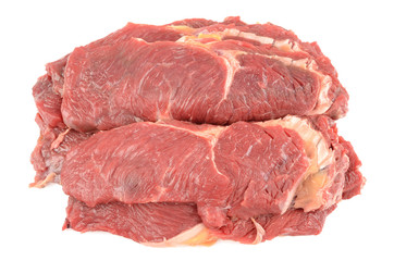 Veal on a white background