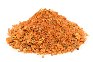 Spices on a white background