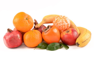 Fruit on a white background