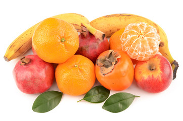 Fruit on a white background