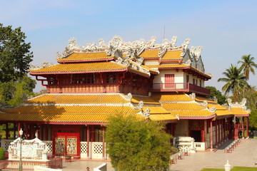 Ayutthaya Province, Thailand - January 29, 2017: Bang Pa-In Palace, Thai Royal Residence