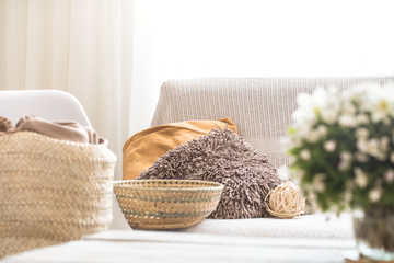 Obraz premium Still life interior details in the living room and decor