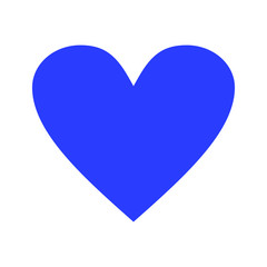 Blue heart love valentine icon vector