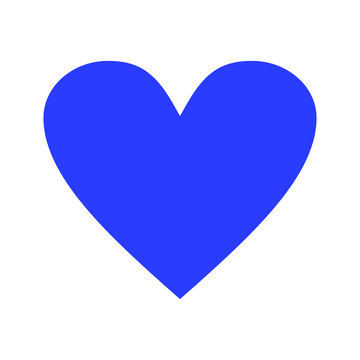 Blue heart love valentine icon vector