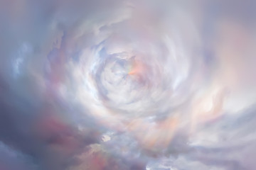 swirling sky background with clouds / beautiful watercolor clouds background, spring sunset,...