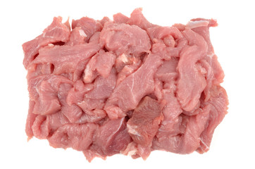 Veal on a white background