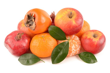 Fruit on a white background