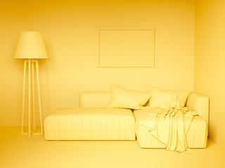 Monochrome yellow interior